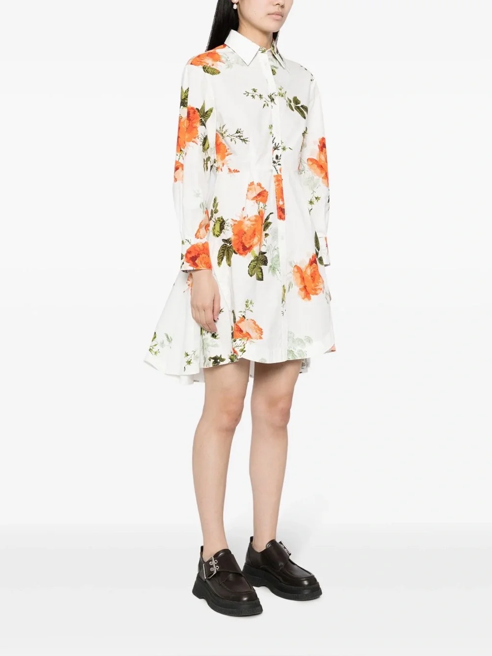 ERDEM
floral-print cotton mini shirtdress - Picture 6 of 15